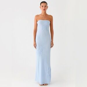 Peppermayo Sky Blue Strapless Dress
